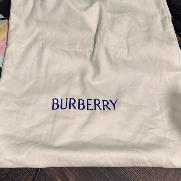 Burberry Equestrian Knight Leather Sling Bag Hunter and CANVAS DUST BAG NWT - Picture 13 of 14